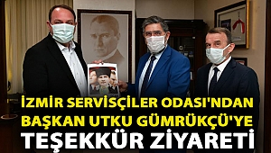 İzmir Servisçiler Odası'ndan Başkan Utku Gümrükçü'ye Teşekkür Ziyareti