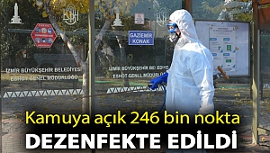 Kamuya açık 246 bin nokta dezenfekte edildi