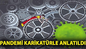 Pandemi karikatürle anlatıldı