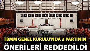 TBMM Genel Kurulu'nda CHP, HDP ve İYİ Parti'nin grup önerileri kabul edilmedi