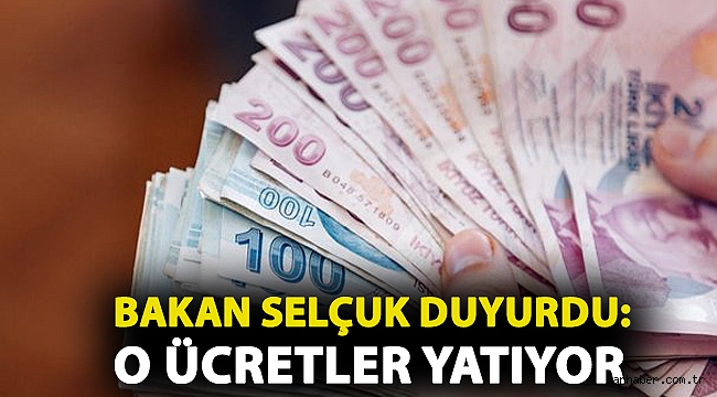 Bakan Selçuk duyurdu: O ücretler yatıyor