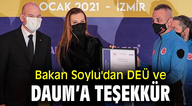 Bakan Soylu'dan Dokuz Eylül Üniversitesi'ne teşekkür!