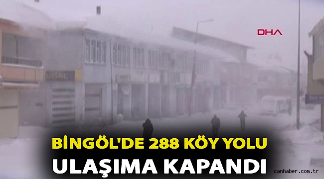 Bingöl'de 288 köy yolu ulaşıma kapandı