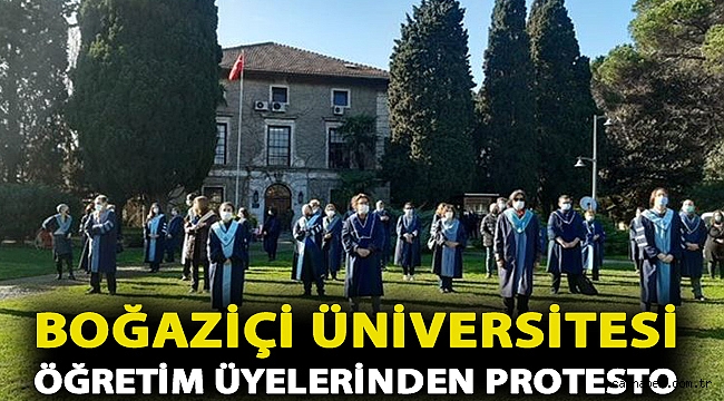 Boğaziçi Üniversitesi öğretim üyelerinden protesto
