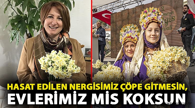 Hasat edilen nergisimiz çöpe gitmesin, evlerimiz mis koksun