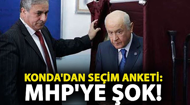 KONDA'dan seçim anketi: MHP'ye şok!