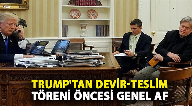 Trump'tan devir-teslim töreni öncesi genel af: Tüm ekibini affetti