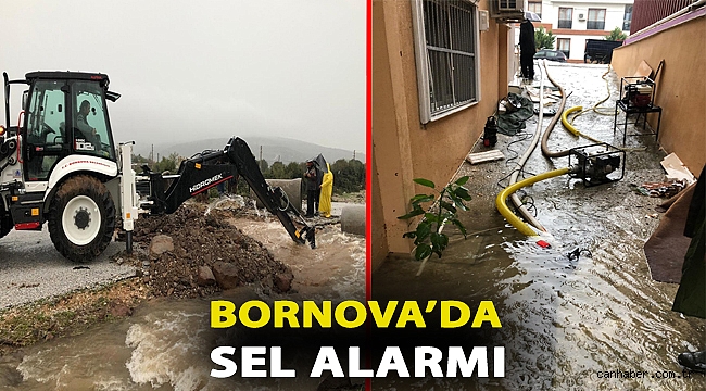 Bornova’da sel alarmı