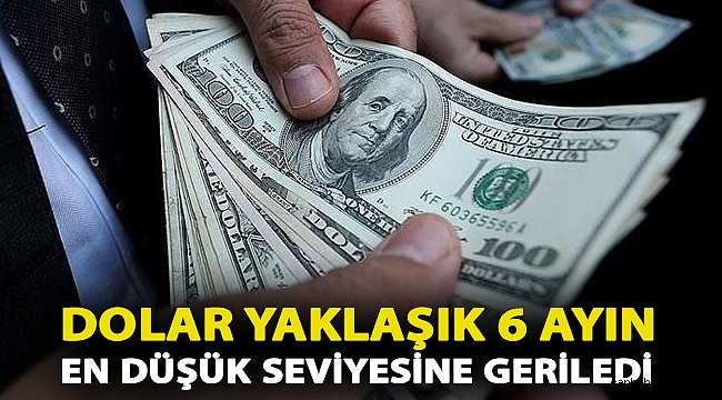 Dolar yaklaşık 6 ayın en düşük seviyesine geriledi