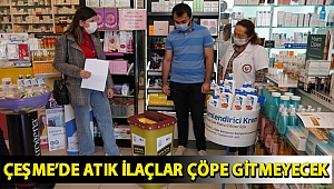 Çeşme’de atık ilaçlar çöpe gitmeyecek