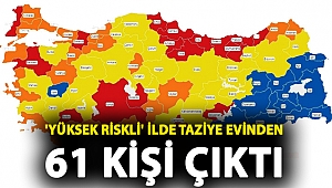 Turuncu kategorideki Karaman'da taziye evinden 61 kişi çıktı