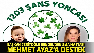 BAŞKAN CERİTOĞLU SENGEL’DEN SMA HASTASI MEHMET AYAZ’A DESTEK