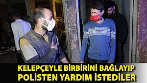 Çöpten buldukları kelepçeyle birbirini bağlayıp polisten yardım istediler