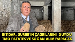 İktidar, Gürer’in çağrılarını duydu TMO patates ve soğan alımı yapacak