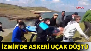 İzmir'de askeri uçak düştü