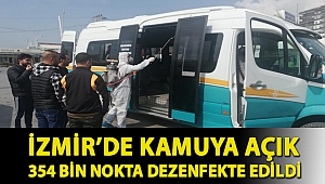 İzmir’de kamuya açık 354 bin nokta dezenfekte edildi