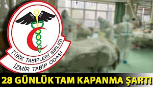 İzmir Tabip Odası: Geç kalıyoruz, 28 günlük tam kapanma şart!