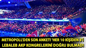 MetroPOLL'den son anket! 'Her 10 kişiden 8'i lebaleb AKP kongrelerini doğru bulmadı