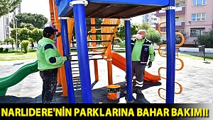 Narlıdere'nin parklarına bahar bakımı!