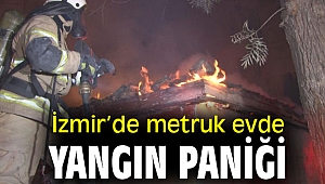 Tek katlı metruk evde yangın paniği