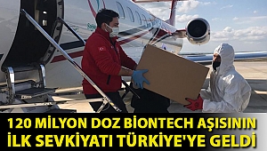120 milyon doz BioNTech aşısının ilk sevkiyatı Türkiye'ye geldi