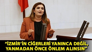 CHP İzmir Milletvekili Av. Sevda Erdan Kılıç: “İzmir’in ciğerleri yanınca değil, yanmadan önce önlem alınsın”