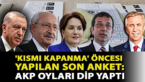'Kısmi kapanma' öncesi yapılan son anket: AKP oyları dip yaptı