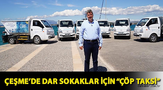 Çeşme’de dar sokaklar için “Çöp taksi”