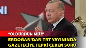 Erdoğan'dan TRT yayınında gazeteciye tepki çeken soru: Öldürdün mü?