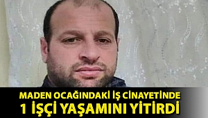 Maden ocağındaki iş cinayetinde 1 işçi yaşamını yitirdi