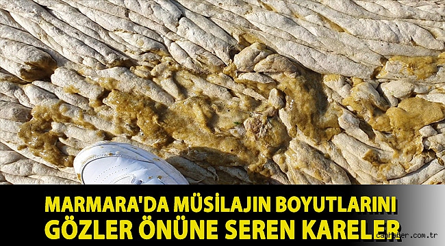 Marmara'da müsilajın boyutlarını gözler önüne seren kareler