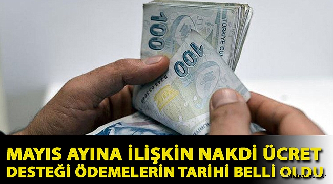 Mayıs ayına ilişkin nakdi ücret desteği ödemelerin tarihi belli oldu
