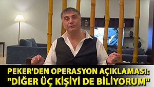 Peker'den operasyon açıklaması: