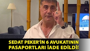 Sedat Peker'in 6 avukatının pasaportları iade edildi!