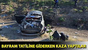 Bayram tatiline giderken kaza yaptılar