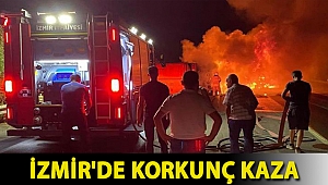 Devrilen TIR'da yangın çıktı, araçta mahsur kalan sürücü yangında öldü