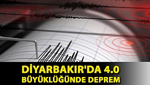 Diyarbakır'da 4.0 büyüklüğünde deprem