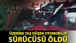 Ordu'da üzerine taş düşen otomobilin sürücüsü öldü