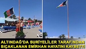 Afganlar, Antalya'daki Bir Plajda Afganistan Bayrağını Göndere Çekti