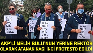 AKP’li Melih Bulu’nun yerine rektör olarak atanan Naci İnci protesto edildi