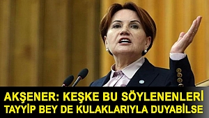 Akşener: Keşke bu söylenenleri Tayyip Bey de kulaklarıyla duyabilse