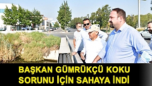 Başkan Gümrükçü Koku Sorunu için Sahaya İndi
