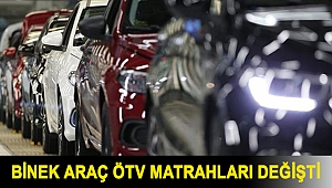 Binek araç ÖTV matrahları değişti