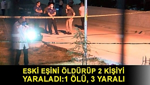 Eski eşini öldürüp 2 kişiyi yaraladı:1 ölü, 3 yaralı