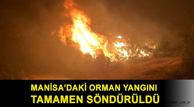 Manisa’daki orman yangını tamamen söndürüldü
