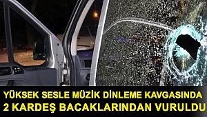 Yüksek sesle müzik dinleme kavgasında 2 kardeş bacaklarından vuruldu