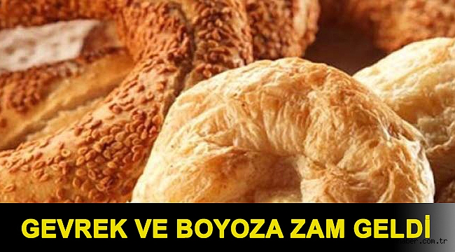 Gevrek ve boyoza zam geldi