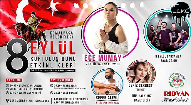 KEMALPAŞA’DA 8 EYLÜL COŞKUYLA KUTLANACAK