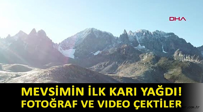 Mevsimin ilk karı yağdı! Fotoğraf ve video çektiler