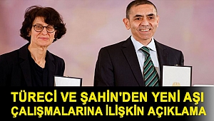 Türeci ve Şahin'den yeni aşı çalışmalarına ilişkin açıklama